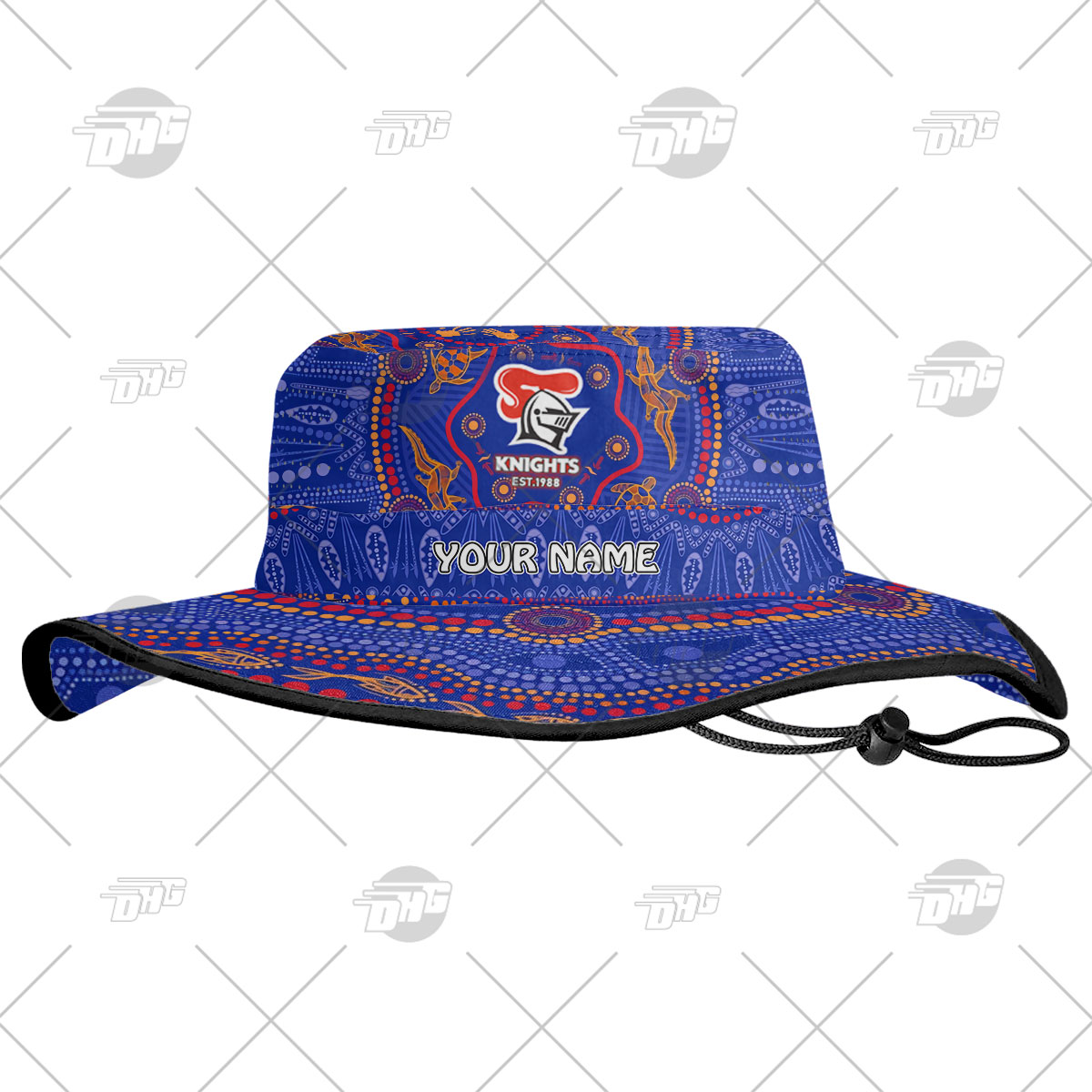 Navy blue Cowboys NRL Kids Bucket Hat