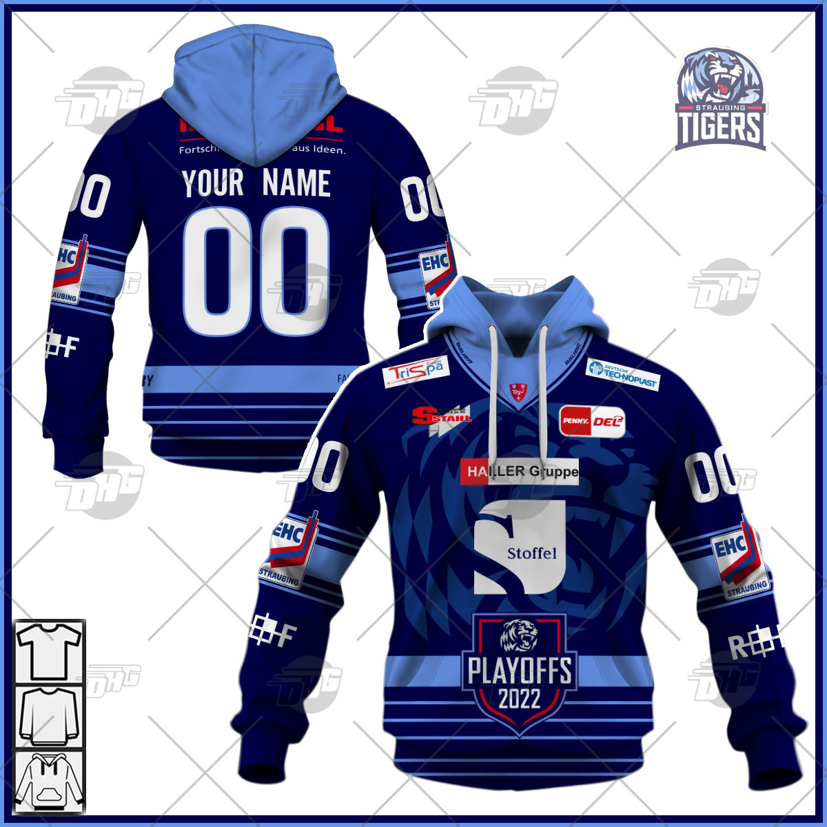 Penny Del Straubing Tigers Design Custom Name Jersey Shirt For Men