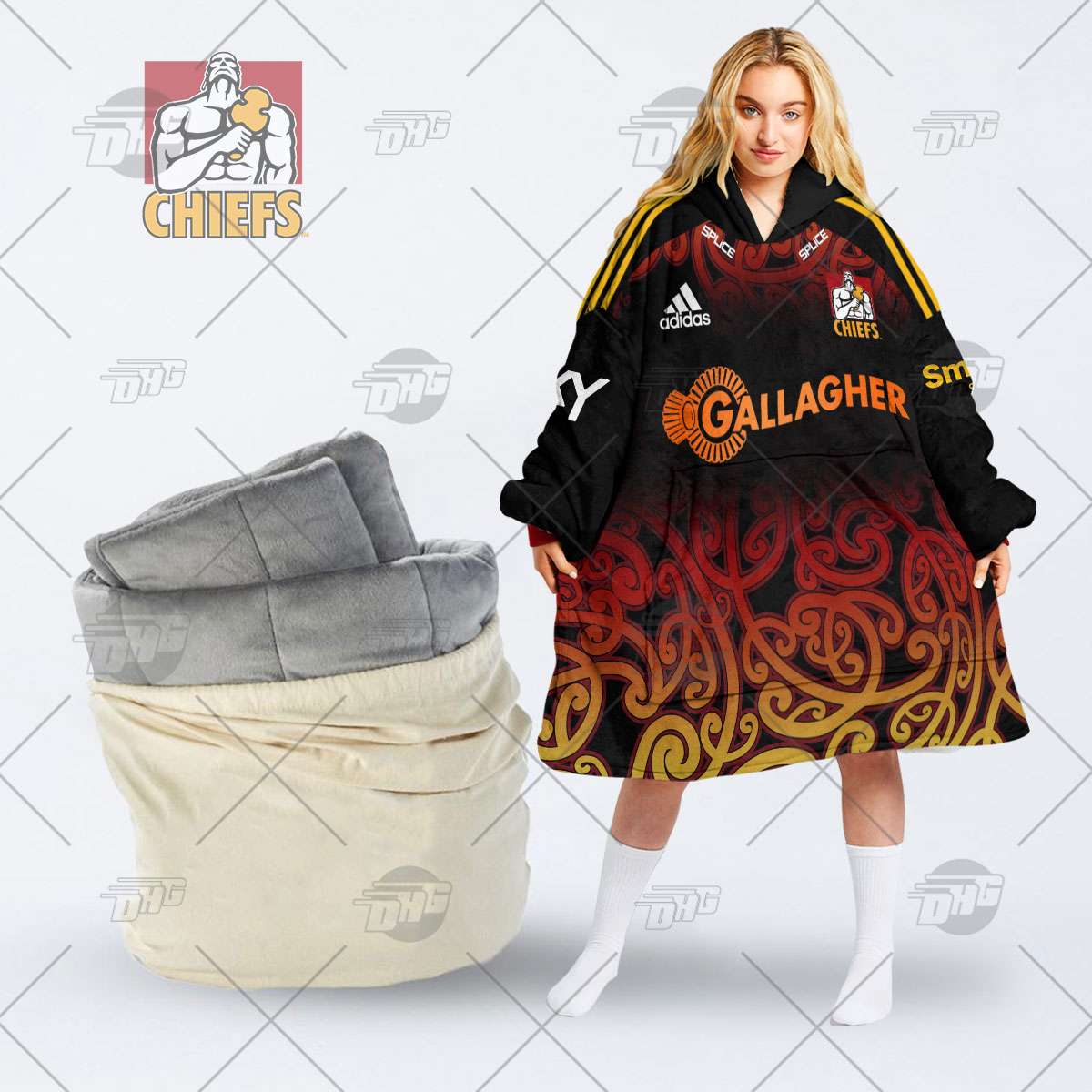 Oodie Blanket HoodieNorth Queensland Cowboys - Rugby Team Oodie